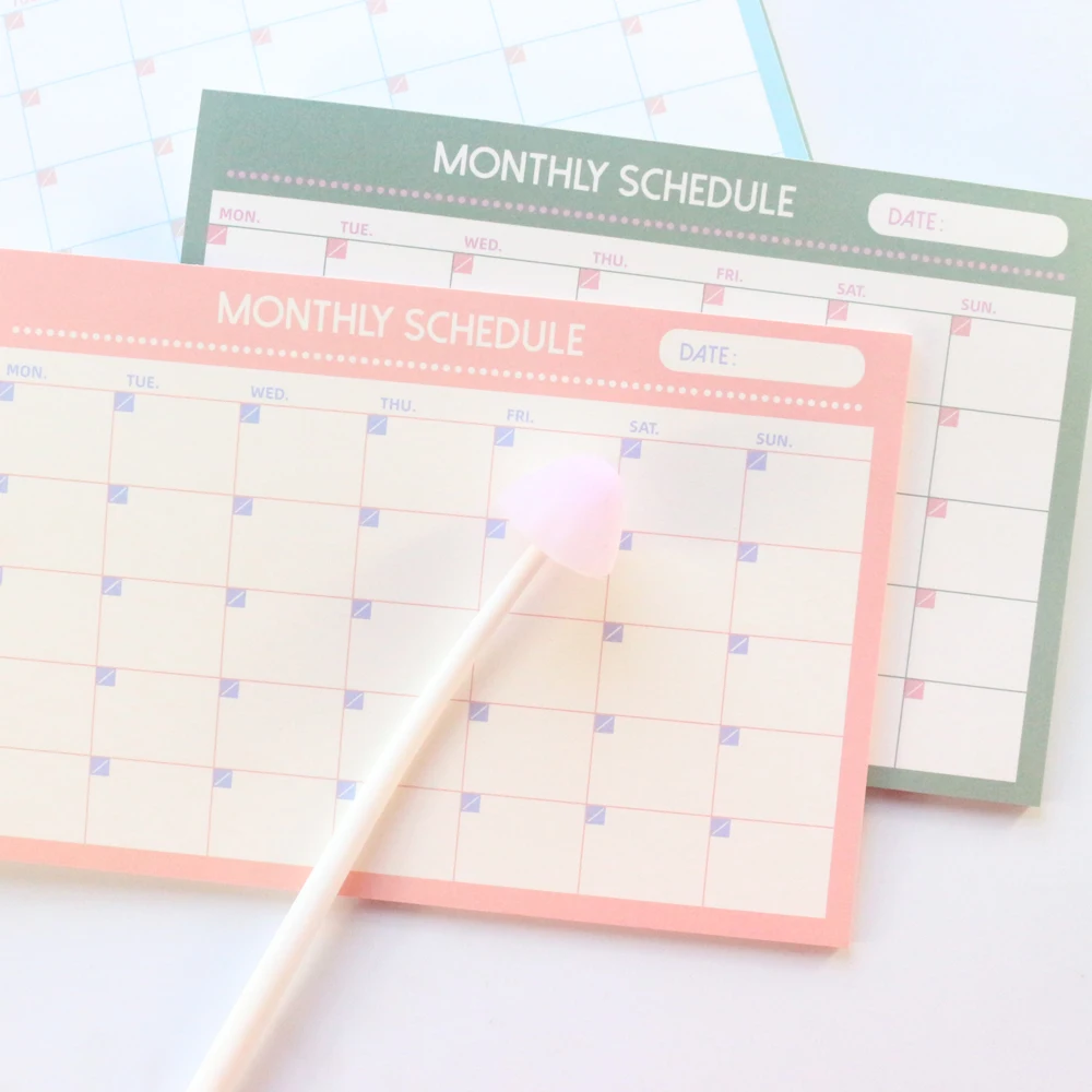 Милый кавайный офисный школьный Настольный планировщик Domikee блокнот в Корейском