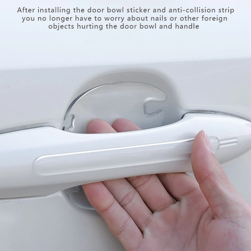 

4/8Pcs Car Sticker Car Door Handle Bowl Scratches Protective Transparent Protector Sticker