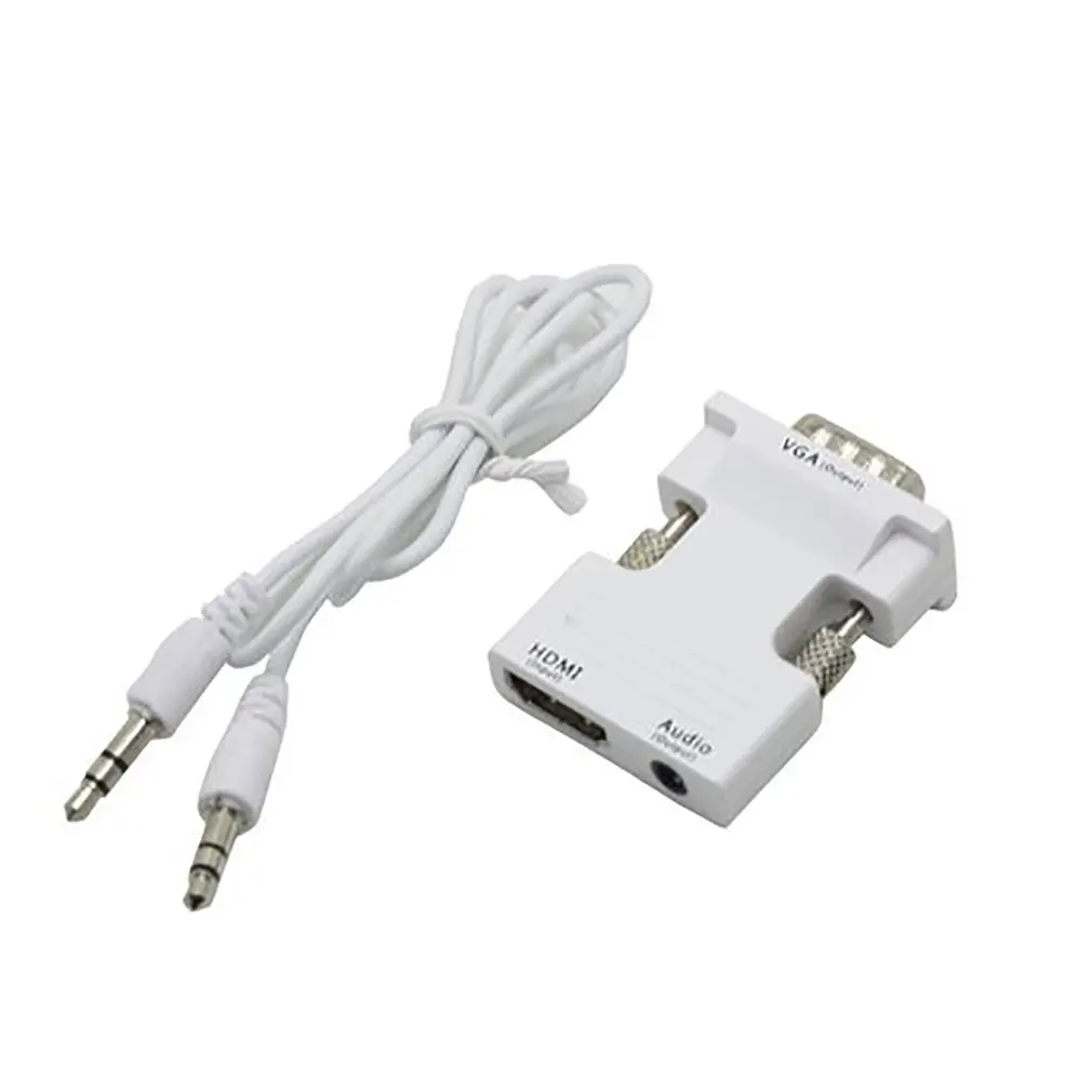 HDMI Женский к VGA Мужской адаптер Поддержка аудио поставляется с 3 5 мм стерео кабель