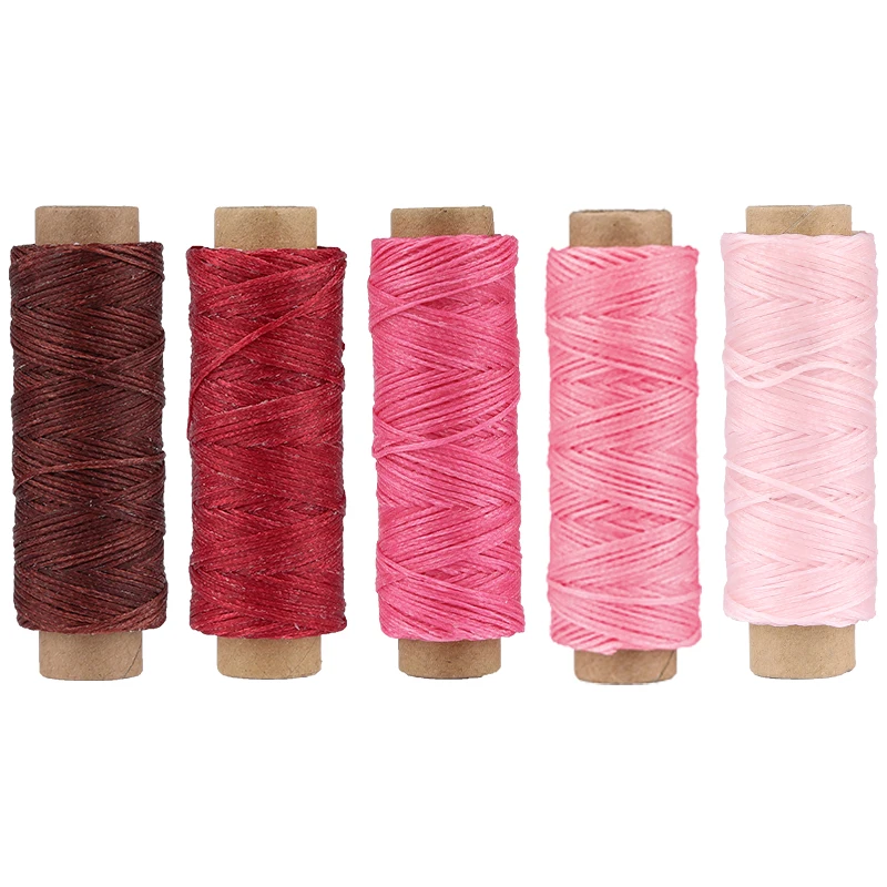 

1Pc Leather Waxed Thread Cord 150D 50M Wax String Cord Sewing Craft Tool DIY Hand Leather Products Waxed Thread Flat Sewing Line