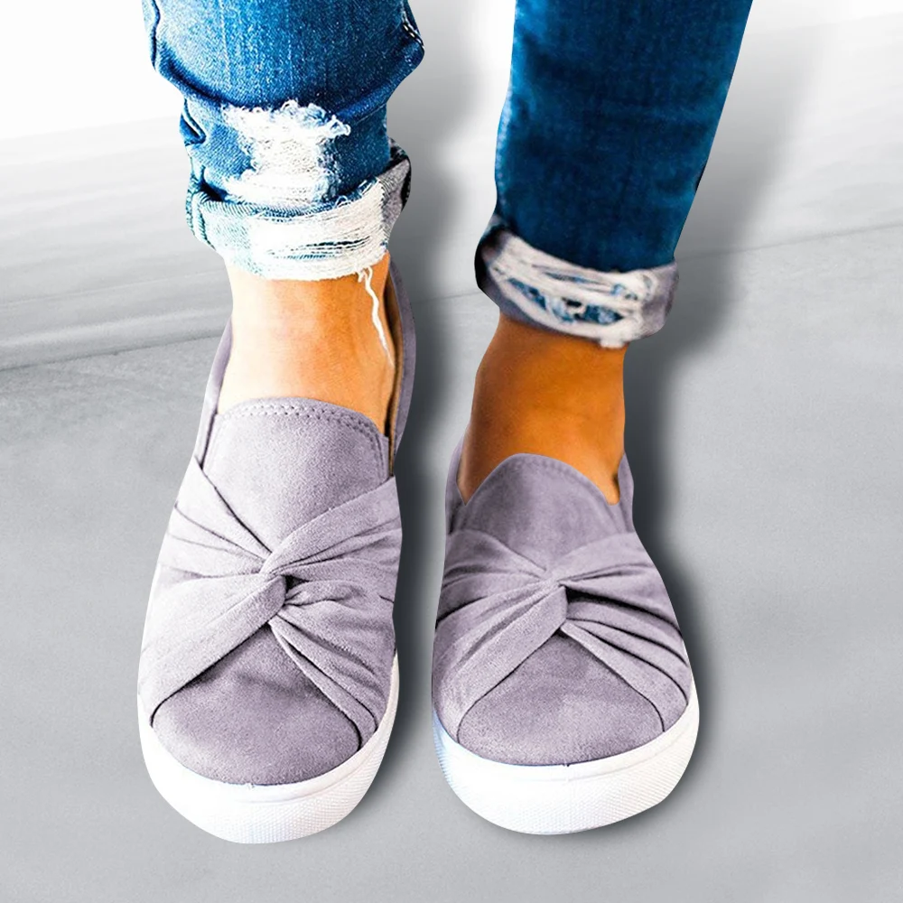 Женские туфли на плоской подошве Нескользящие матовые с бантом размеры 36-43 весна