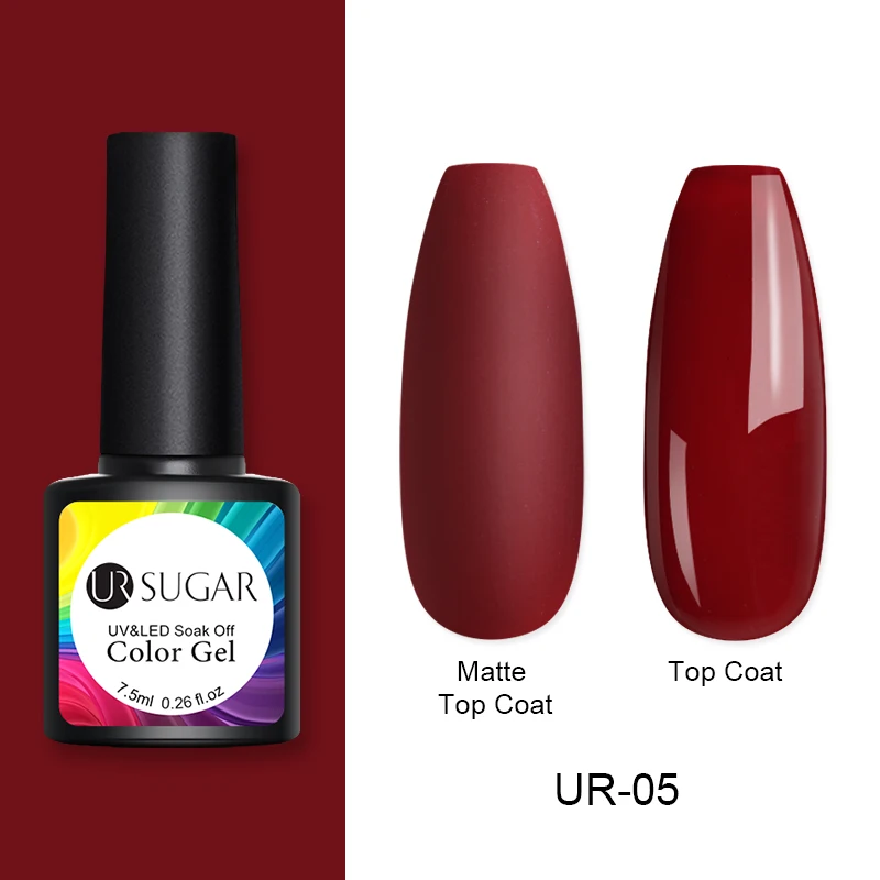 New red5 Ur Sugar 7,5 мл замачиваемый УФ-гель-Лак Блеск красная серия Полупостоянный Гель-лак для нейл-арта светодиодный Гель-лак - Цвет: New red5
