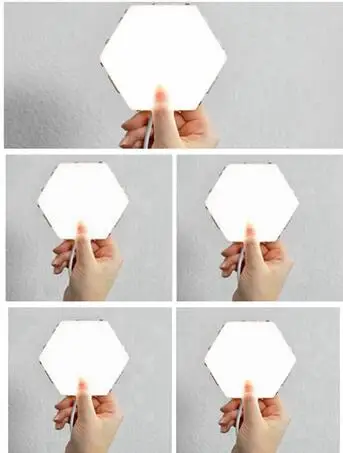 5 pcs White Color Прямая поставка стиль геометрический креативный умный сенсорный экран Квантовая лампа белый цвет изменить настенный ночник домашний декор Лава - Испускаемый цвет: 5 pcs White Color