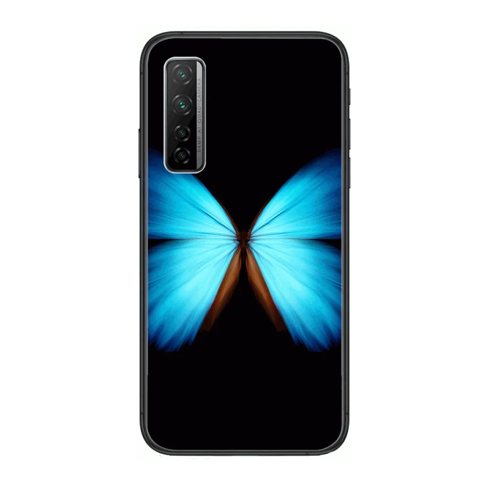 

butterfly Phone Case For Huawei Nova p10 lite 7 6 5 4 3 Pro i p Smart ZBlack Etui 3D Coque Painting Hoesje