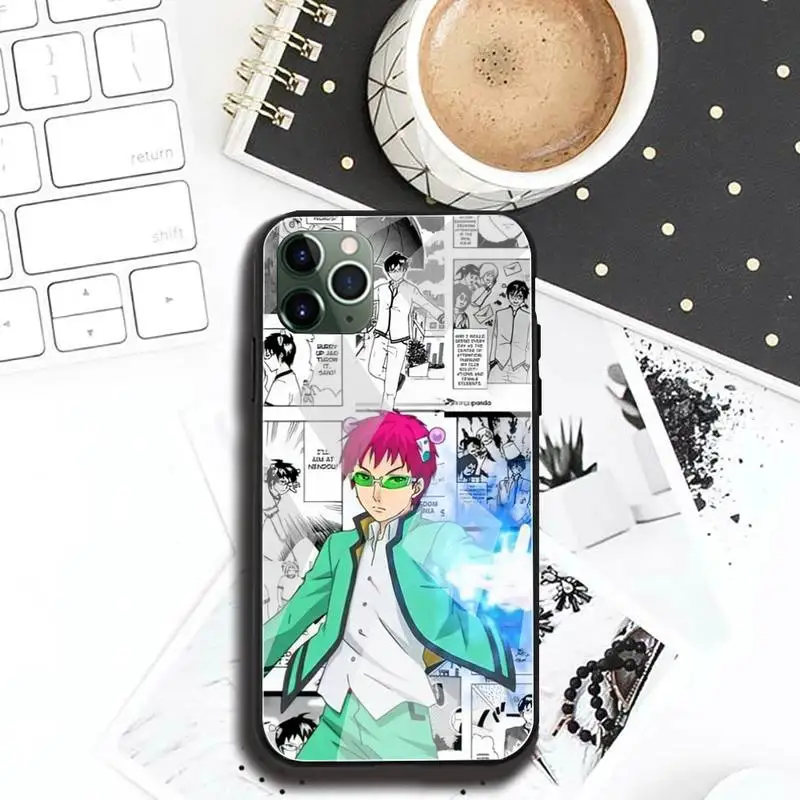 the disastrous life of saiki phone case tempered glass for iphone 12 pro max mini 11 pro xr xs max 8 x 7 6s 6 plus se 2020 cover free global shipping