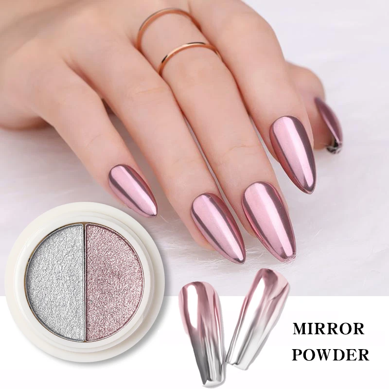 

1 Box Mirror Nail Power Tyrant Gold Metal Nail Glitter Shining Chrome Pigment Dust Power Manicure Holographic Nail Art Decor
