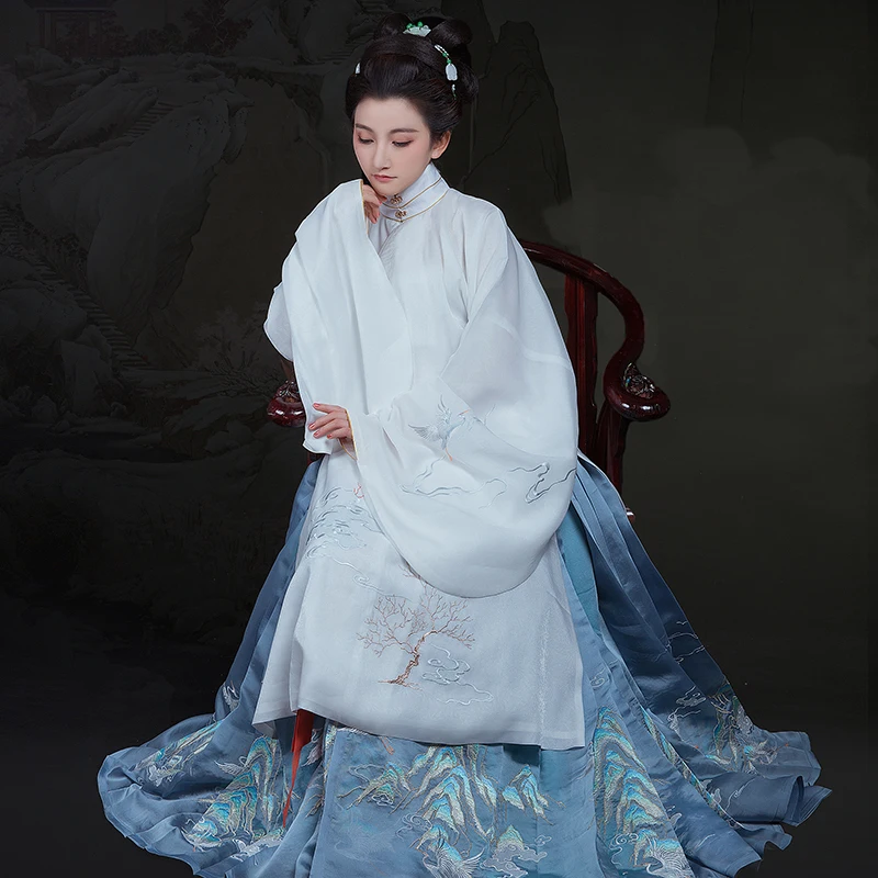 

【JinseYizhuang】Hanfu Chinese traditional costume BaiLugui