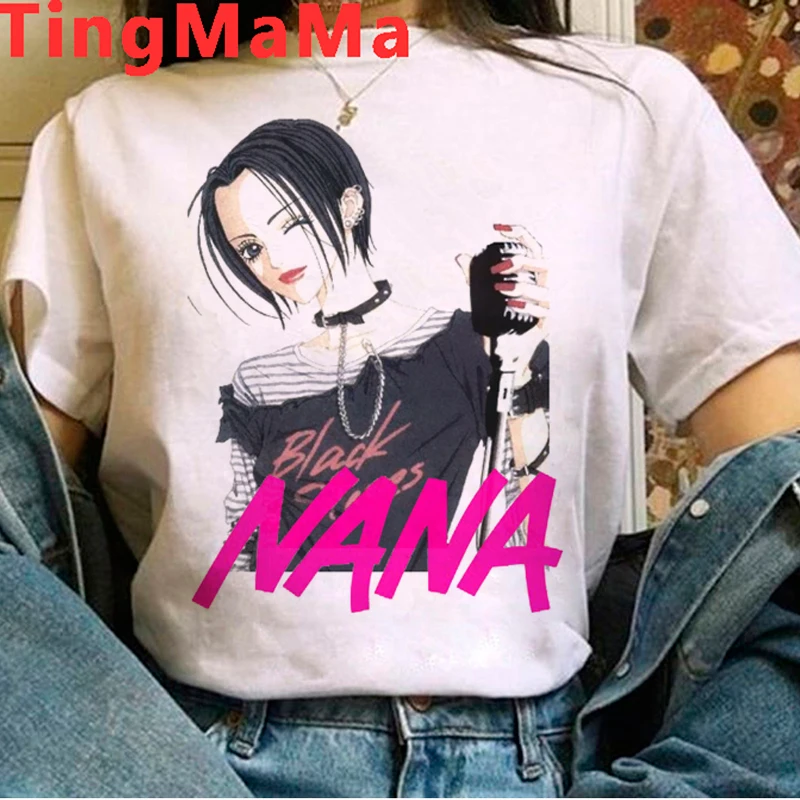 Футболка женская в стиле Харадзюку с японским аниме Милая футболка Нана Осаки