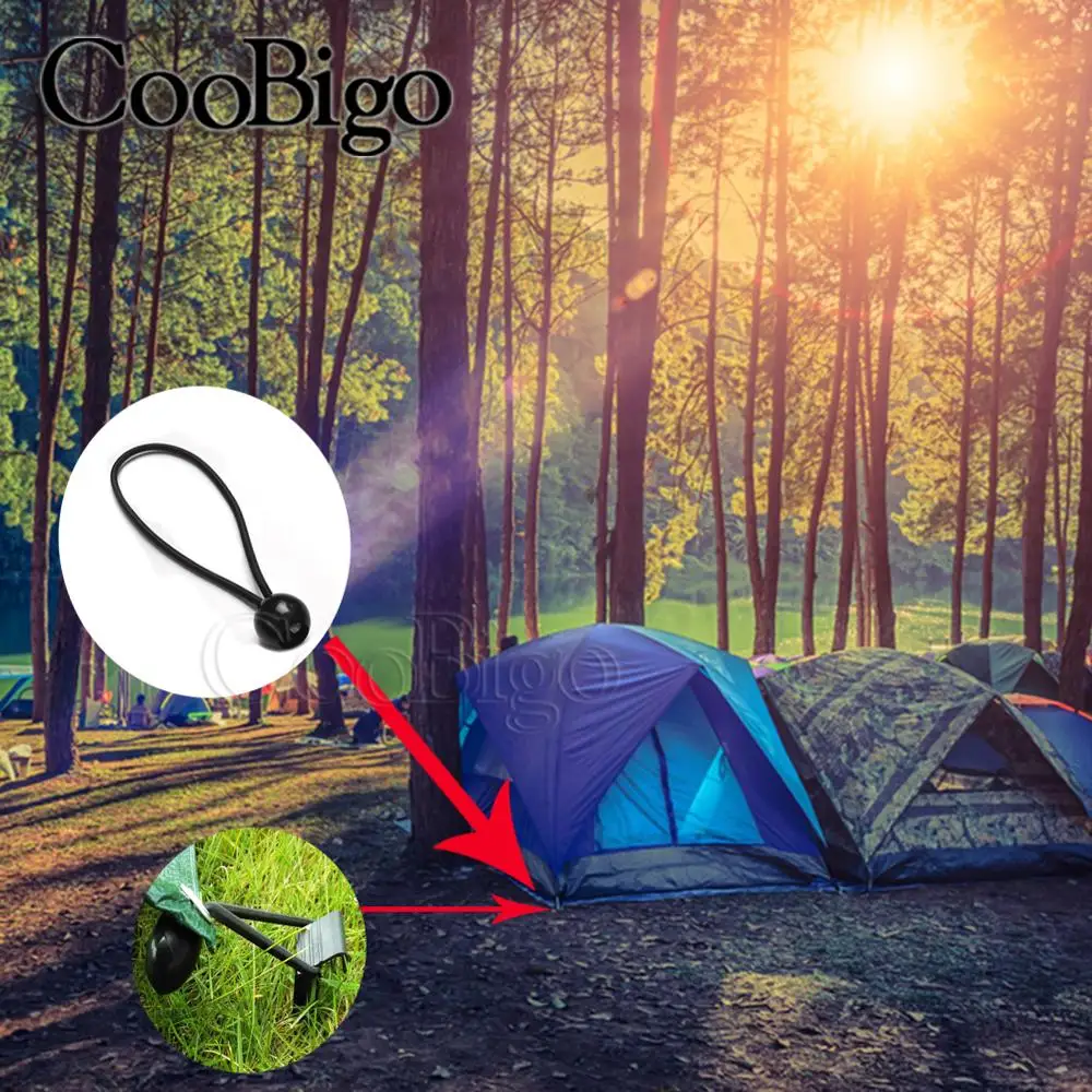 12 шт. Банджи шнур шарик брезент брезентовые стяжки для флагштока эластичный