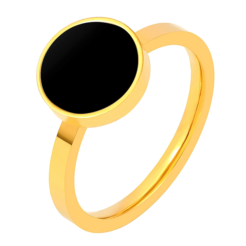 

Fashion Top Brand Round Wedding Party Charm Rings For Women Girls Couples Jewelry Gift Luxury OL Staiess Steel Casual Rings New