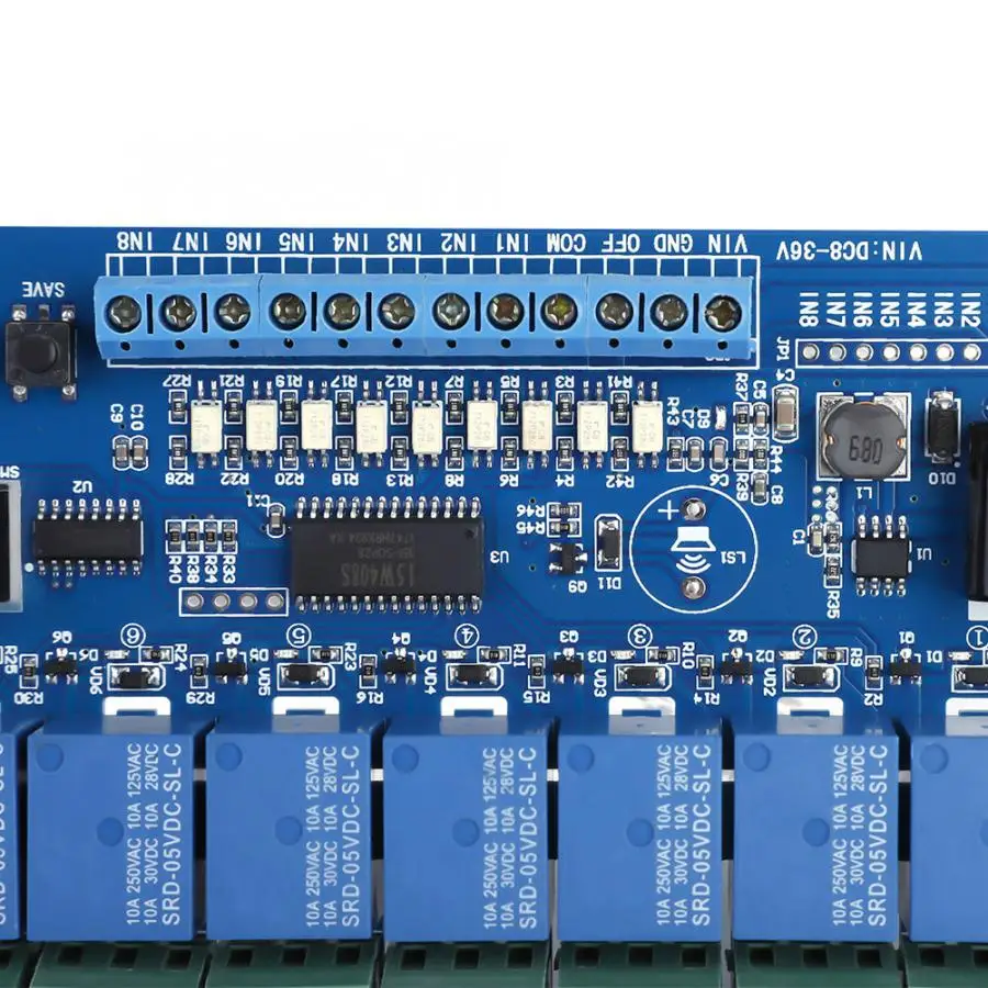 Многофункциональное реле Плата 8 36 в канальная плата интерфейса с задержкой