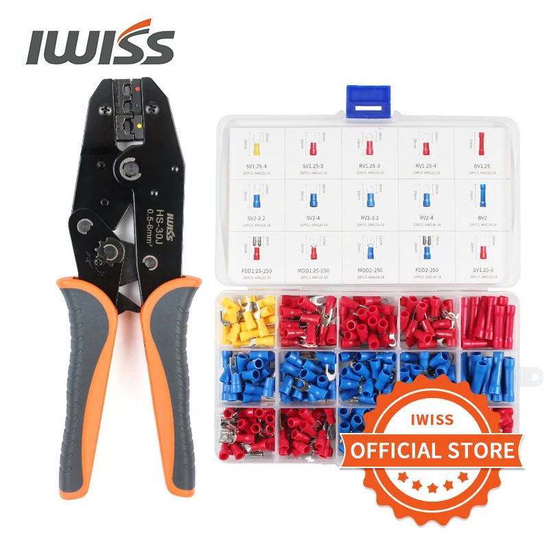 Набор обжимных щипцов IWISS HS-30J 280 шт | Инструменты
