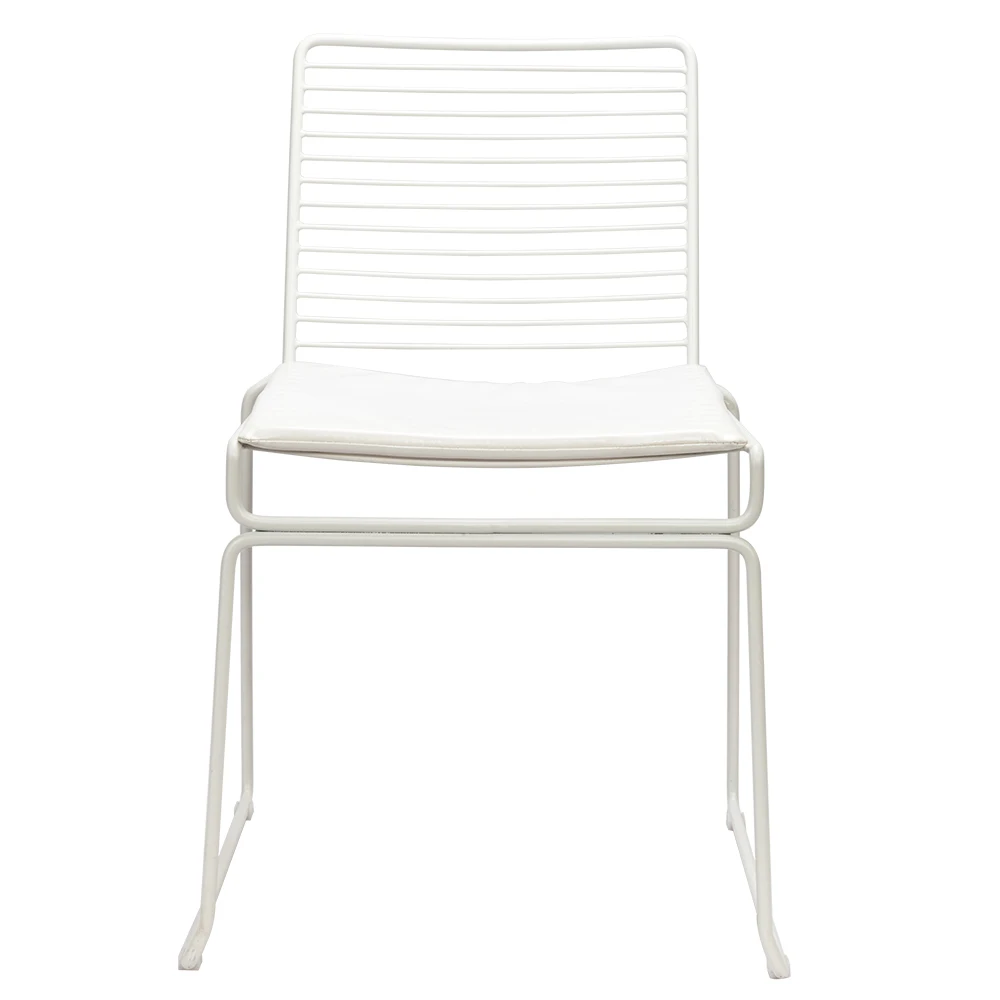 2 шт. стулья Эргономичная спинка кресла Железная проволока стул из полотого