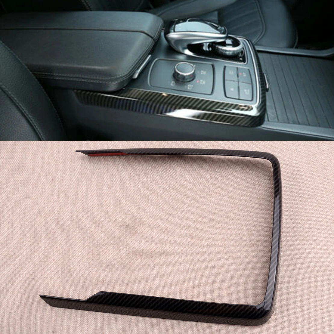 

Car Carbon Fiber Style Central Control Mode Frame Cover Trim Fit for Benz GLE GLS ML GL Class W166 2013-2015 2016 2017 2018 2019