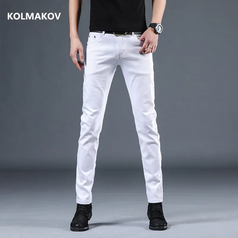 

2022 new arrival four seasons jeans men fashion elasticity men's jeans male cotton jeans pants,blue white black size 28-36