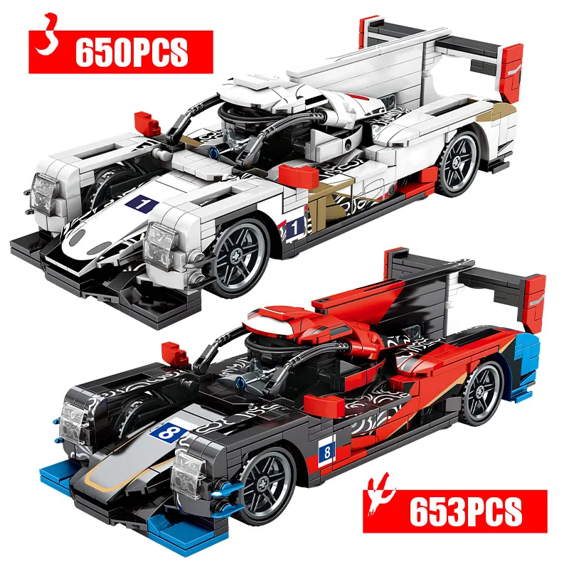 Автомобиль-гоночный City Pull Back в масштабе 1:18 с конструкторами MOC Building Blocks Technic DC Super Vehicle Creator Model Bricks образовательная игрушка для детей.