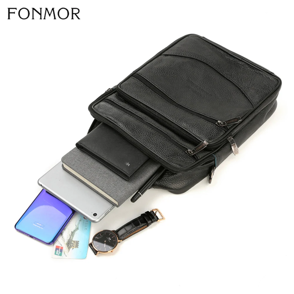 Fonmor большие сумки тоут из натуральной кожи сумка через плечо для мужчин на