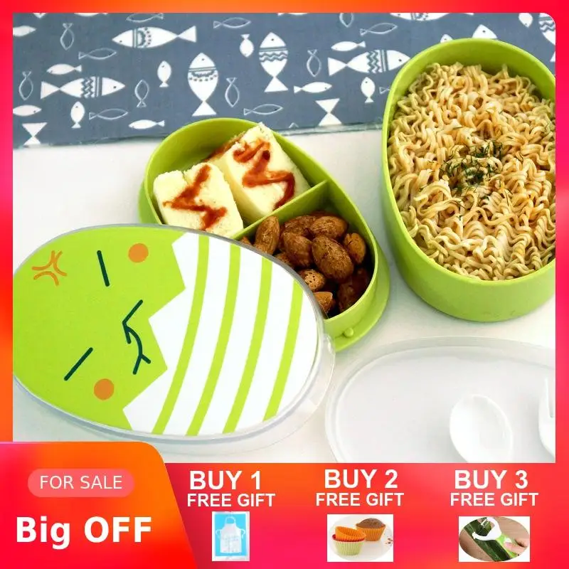 Переносной мультфильм Коробки для обедов 700 мл ребенок печь Bento детский пищевой