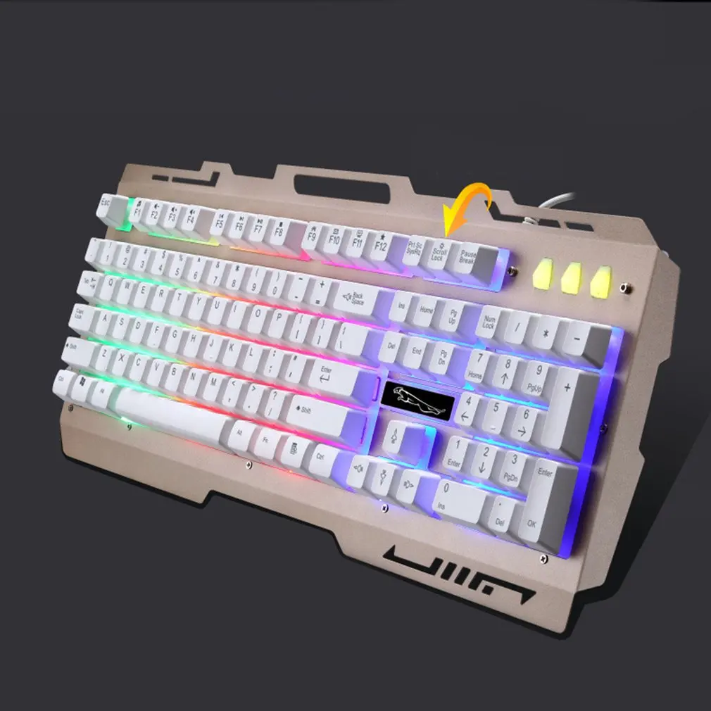 G700 USB Проводная Механическая клавиатура со светодиодной красочной подсветкой