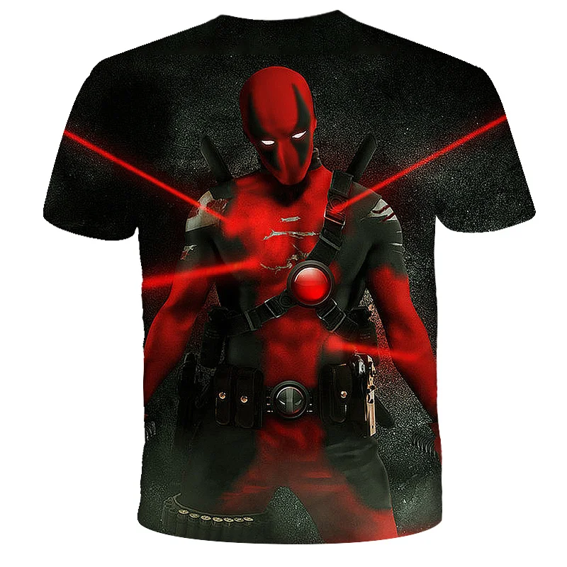 

Deadpool T-shirt 3D printing T-shirt children's short-sleeved T-shirt Harajuku street T-shirt children boys and girls cool T-shi
