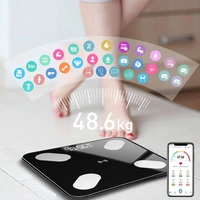 bluetooth electronic scale body fat scale weight scales weighing for body digital weight scales toughened glass lcd display
