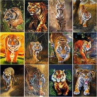 new 5d diy diamond painting tiger diamond embroidery animals cross stitch full square round drill crafts home decor manual gift