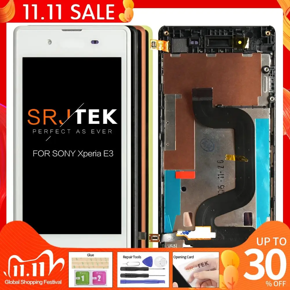 100% протестированный Оригинальный дисплей 4 5 '鮮x480 для SONY Xperia E3 ЖК с сенсорным