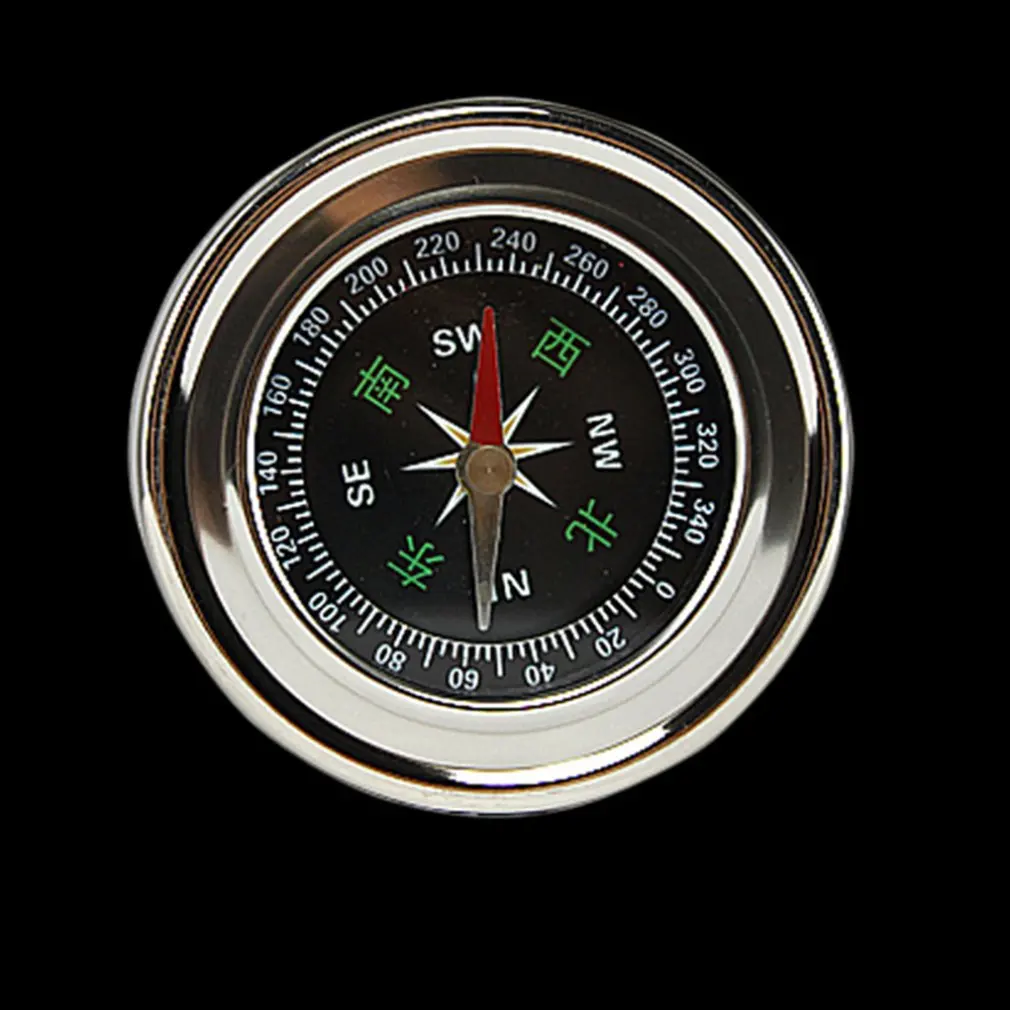 

Portable Aluminum Lightweight Emergency Compass Outdoor Survival Compass Tool Navigation Wild Tool Black