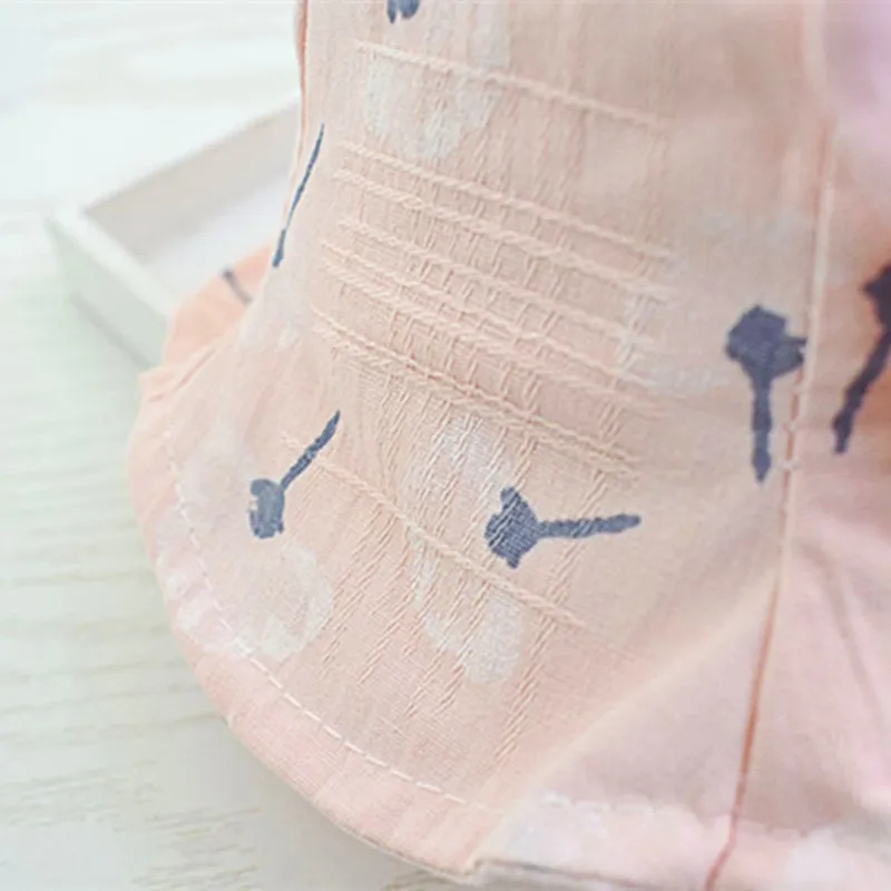 Wholesale Dandelion  Flower Baby Girls Caps With Bowknot Princess Infant Kids Outdoor Beach Bucket Hats Newborn Baby Sun Hat