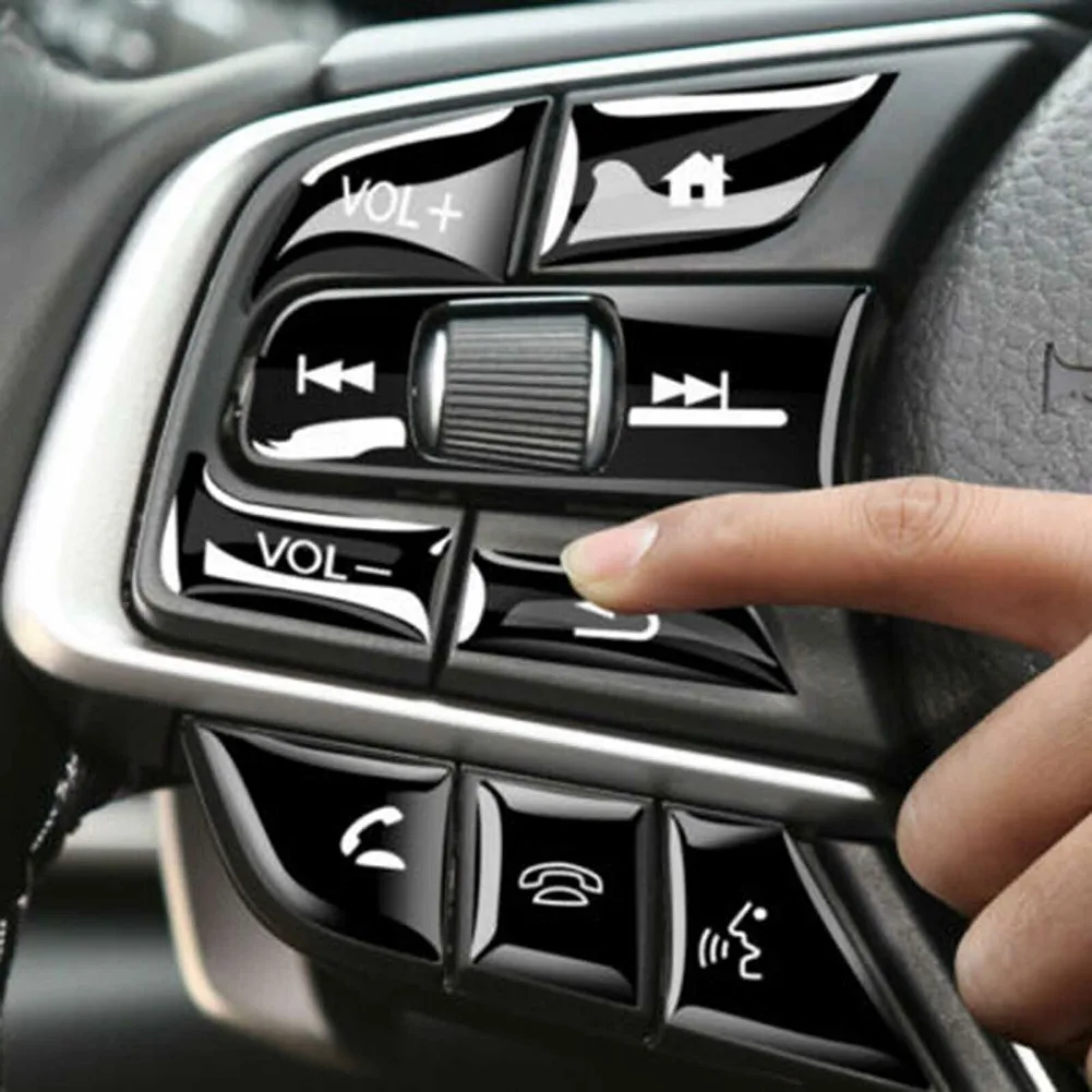 

13Pcs/set Car Steering Wheel Button Switch Cover Frame Trim Sticker For 2018-2021 Honda Accord 10Th