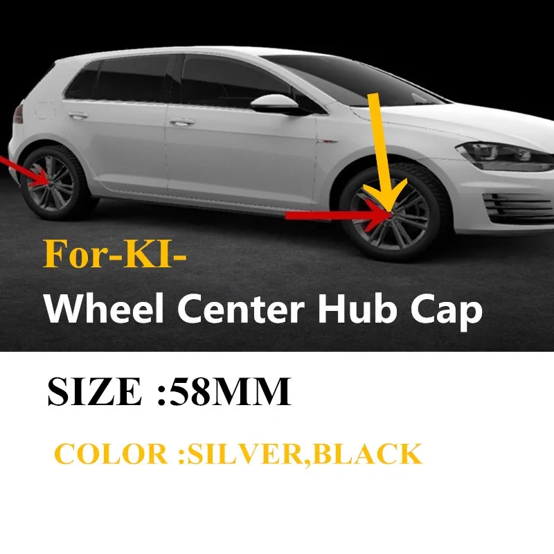 4 шт. 58 мм центра колеса колпаки ступицы автомобиля Стикеры для kia Sportage R K2 K3 K5