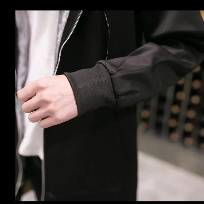 Men's Hooded Casual Shirt New Streetwear Hip Hop Zipper Fleece Sweatshirt Brand Hoodie Fashion Long Jacket | Мужская одежда