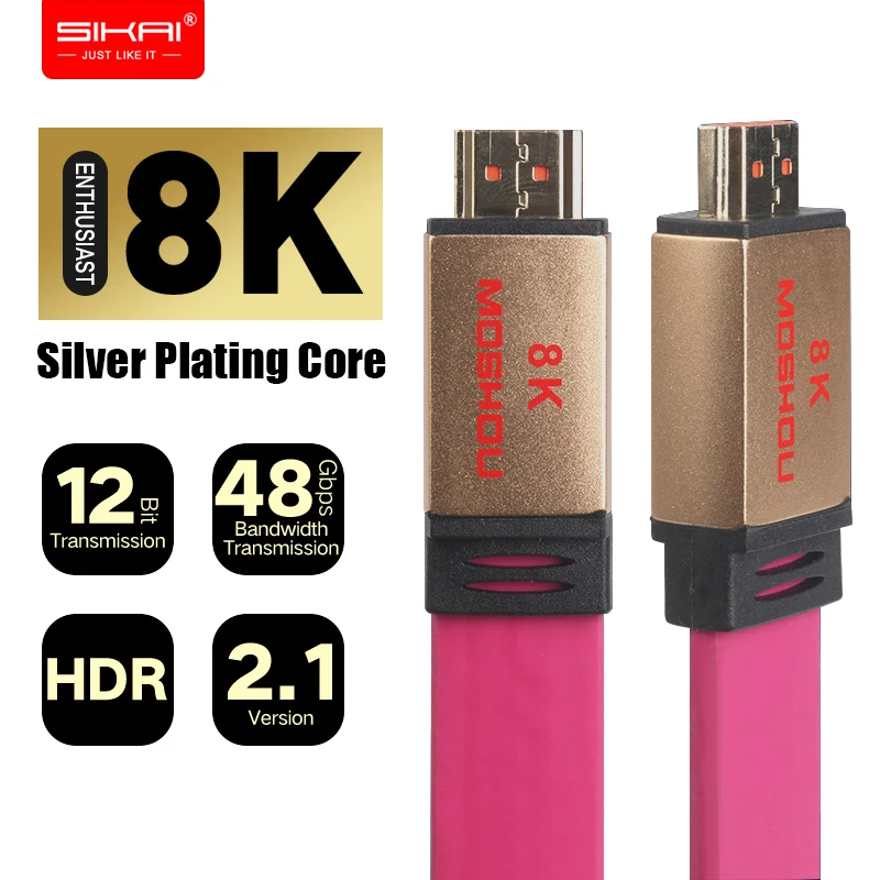 Высокопрочный HDMI совместимый 2 1 кабель Ultra HD (UHD) 8K MOSHOU 48Gbs с аудио и Ethernet HDR