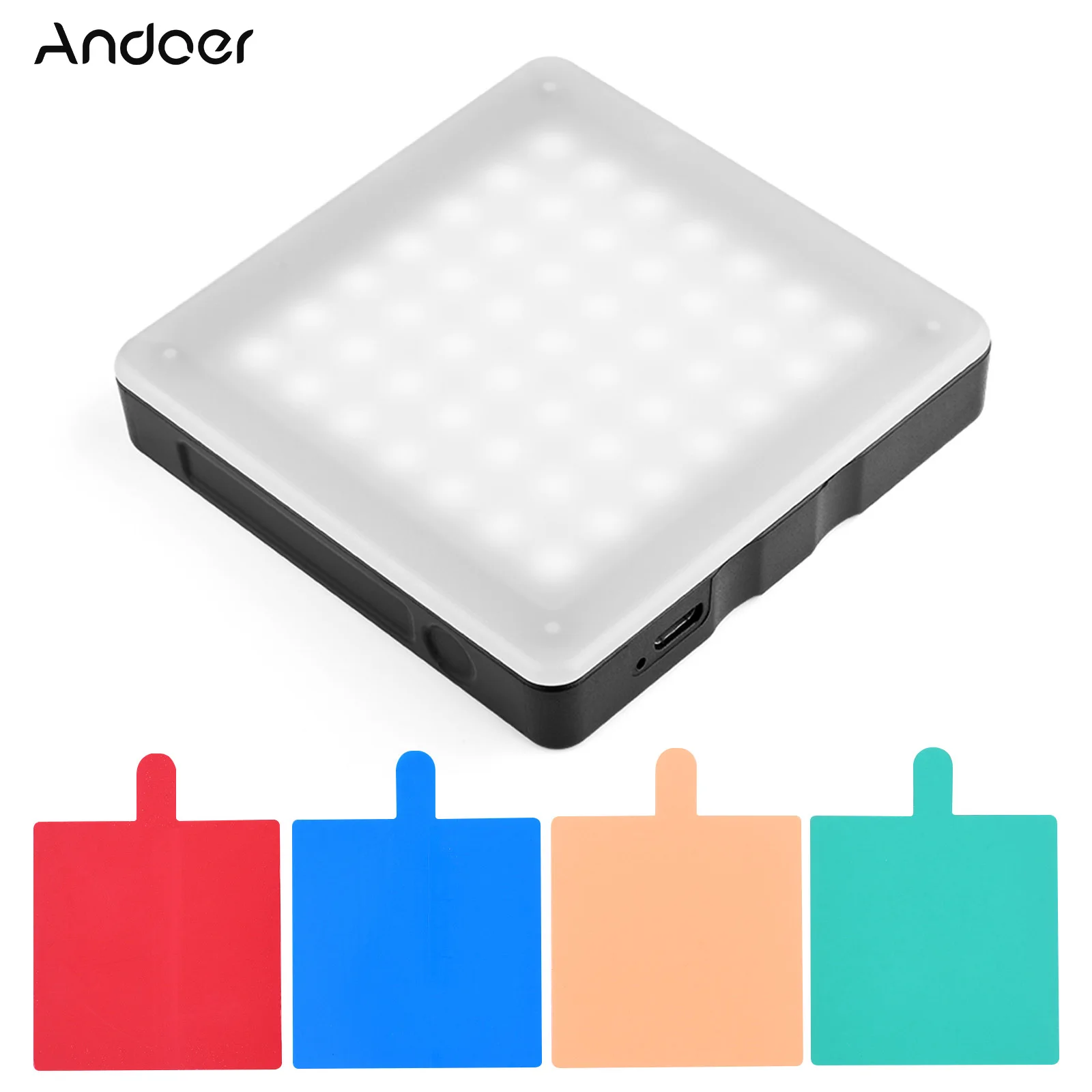 

Andoer LED49 5600K Touch Dimming LED Video Light Dimmable Fill Light Built-in 700mAh Battery Power 5W Photographic Lighting