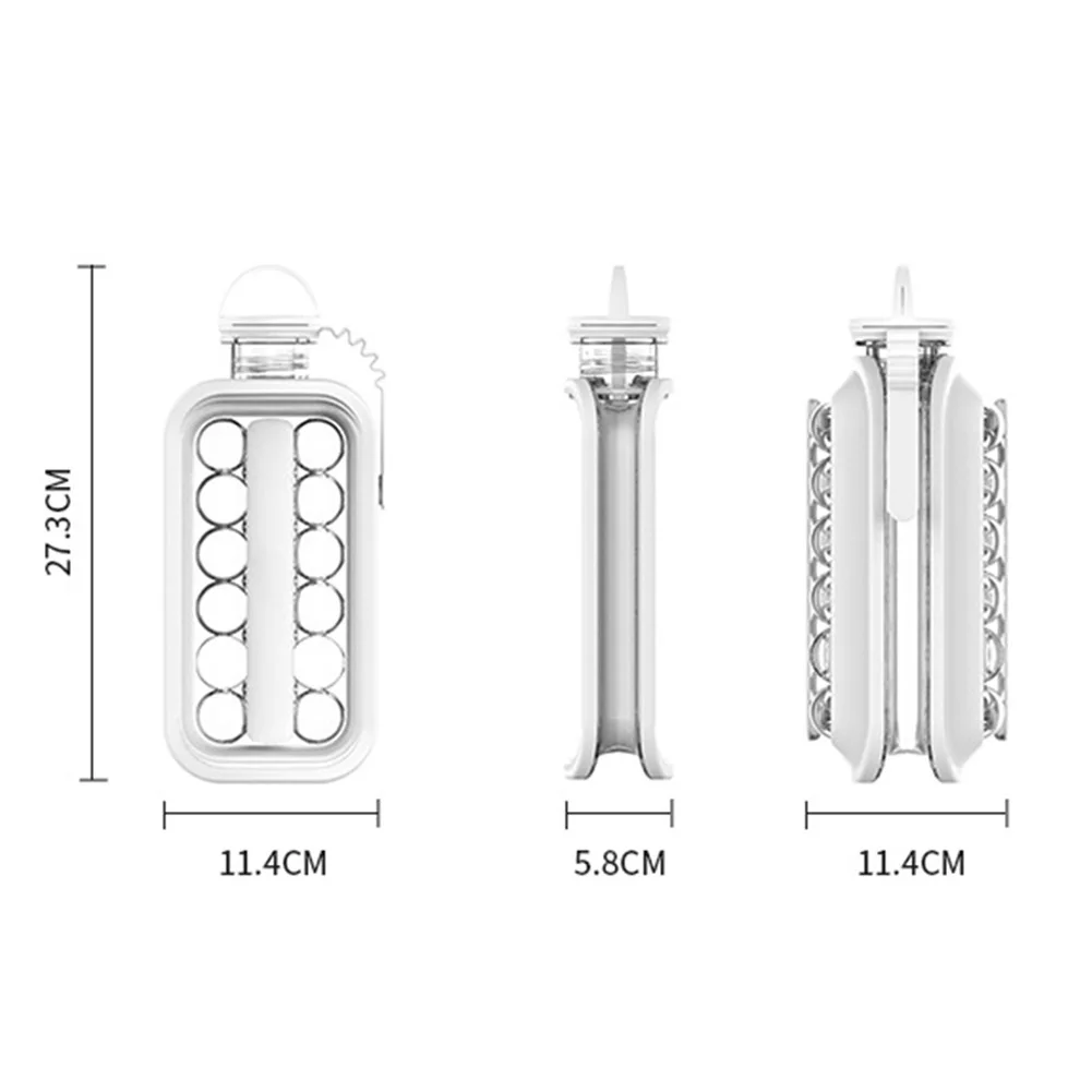 Шарика льда чайник 2 в 1 Портативный ледяной куб Maker контейнер с крышкой для