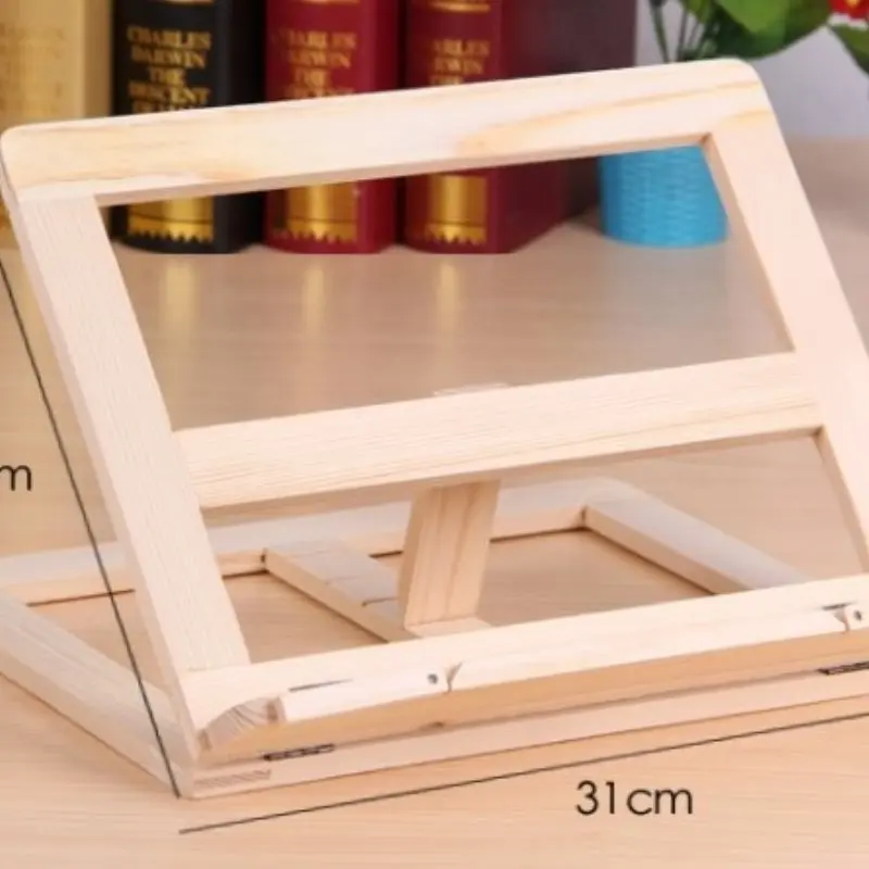 

Wooden Frame Reading Bookshelf Bracket Book Reading Bookend Tablet PC Support Music Stand Wood Table Drawing Easel Stationery
