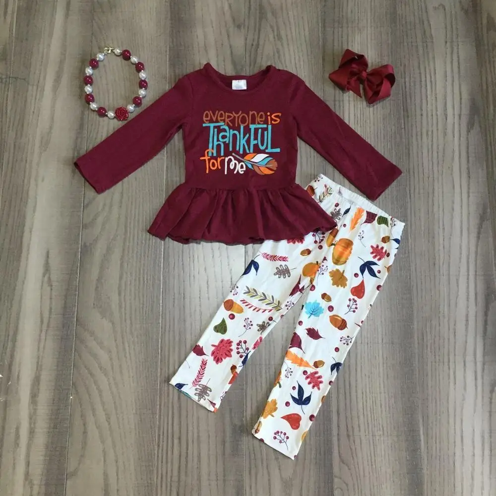 Девичья осенне-зимняя одежда для девушек яркая Бордовая рубашка цветочные брюки