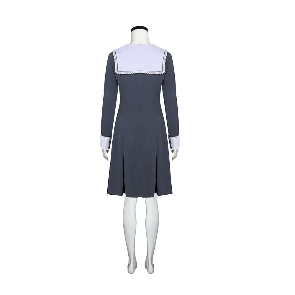 Anime WONDER EGG PRIORITY Aonuma Neiru Dresses Dark Gray Japanese Style Lovely Grey One-piece Dress Cosplay Outfits |