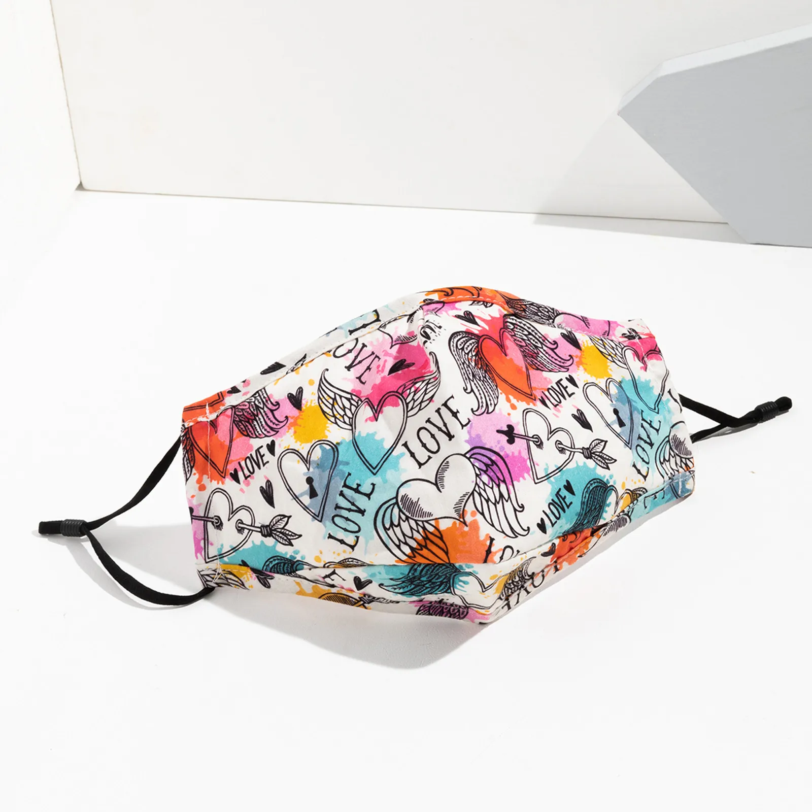 Ко Дню Святого Валентина с принтом маска для лица хлопковые стирающиеся