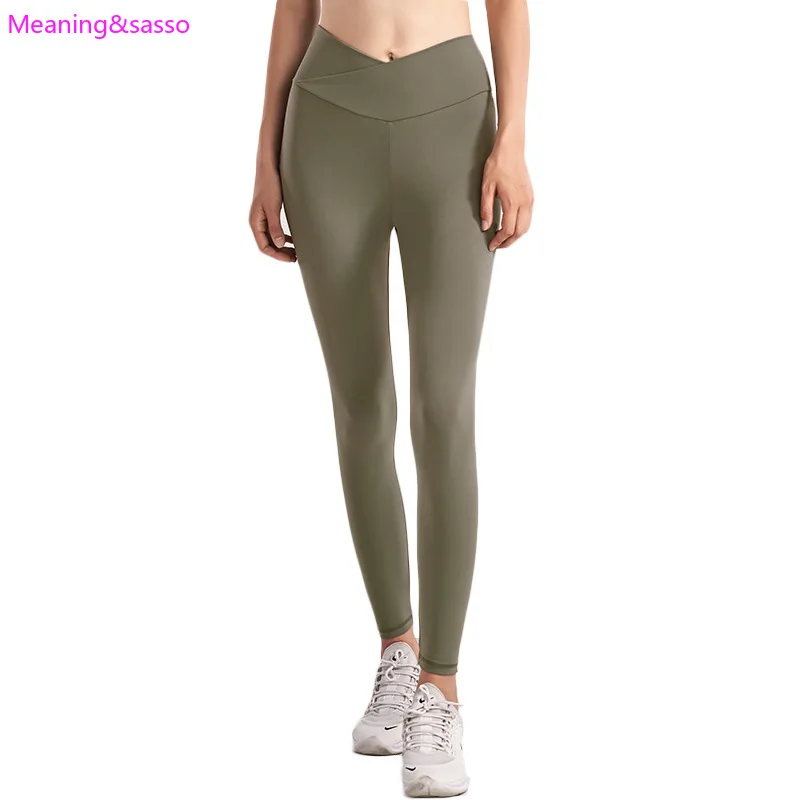 Женские Бесшовные штаны для йоги с высокой талией леггинсы фитнеса спортзала