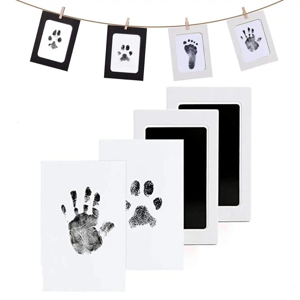 

2PCS Newborn Baby Handprint Footprint Ink Pad DIY Girl/Boy Infant Souvenir Stamp Pad Non-Toxic Printing Oil Imprint Inkpad