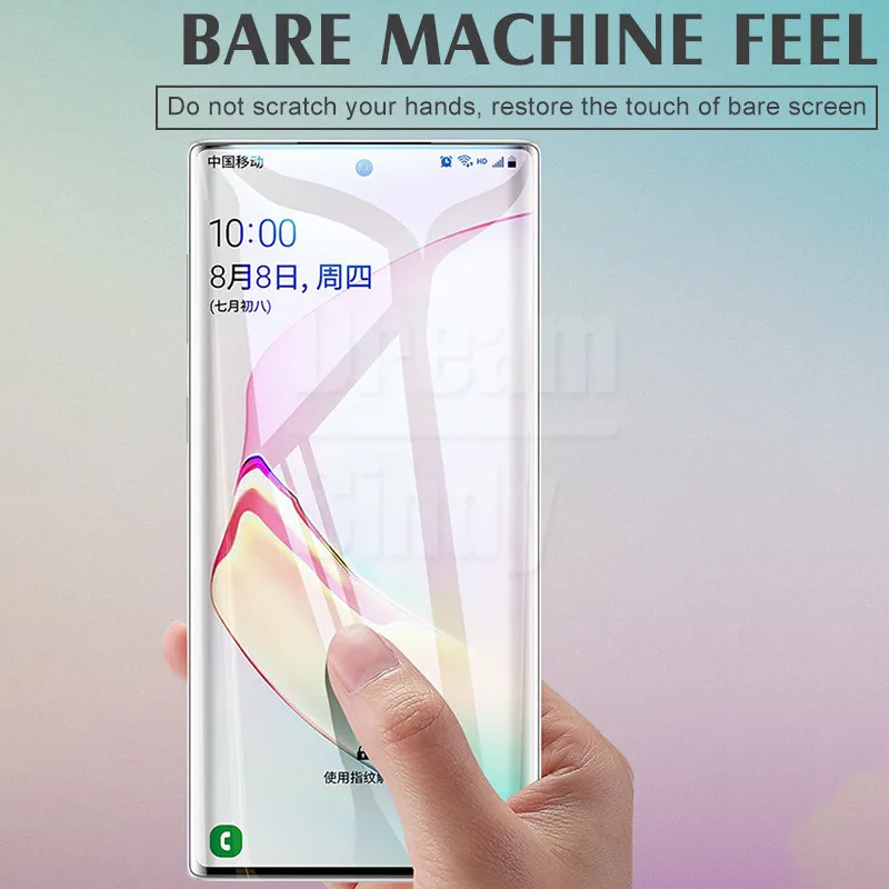 100D УФ клеевая защитная пленка из закаленного стекла для samsung Galaxy S8 S9 S10 Plus S10e Защита экрана для Note 8 9 10 Pro стекло