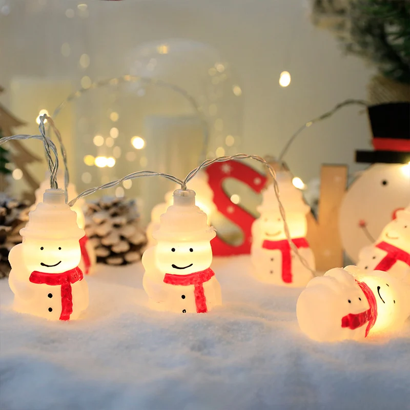 

Snowman Christmas Tree LED Garland String Lights Snowflakes Santa Claus Christmas Decorations Lights for Navidad Natal New Year