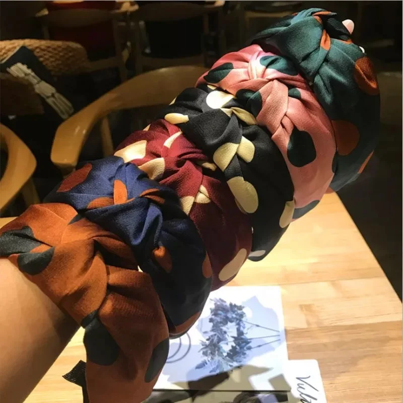 Модные аксессуары для волос из бутика Женская яркая лента с узлами и широкими