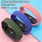 Плетеная петля для Xiaomi Mi Band 6 5 4 3 Solo, спортивный ремешок для Xiaomi Band 6, браслет, ремешок, нейлоновый дышащий браслет, ремешок
