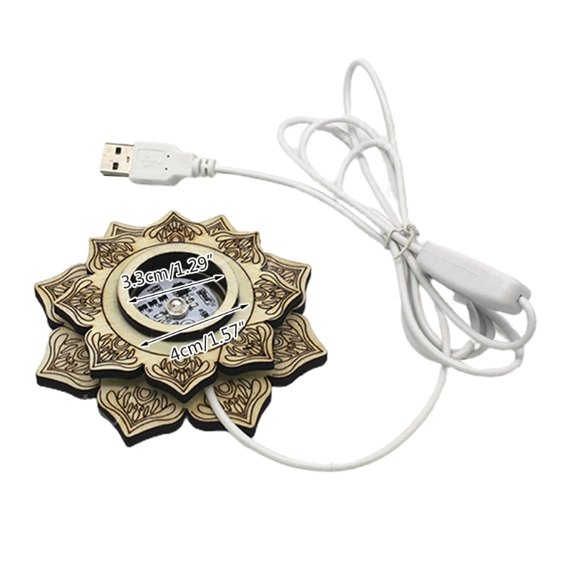 USB креативсветильник 3D ночник с хрустальным шариком прикроватная лампа