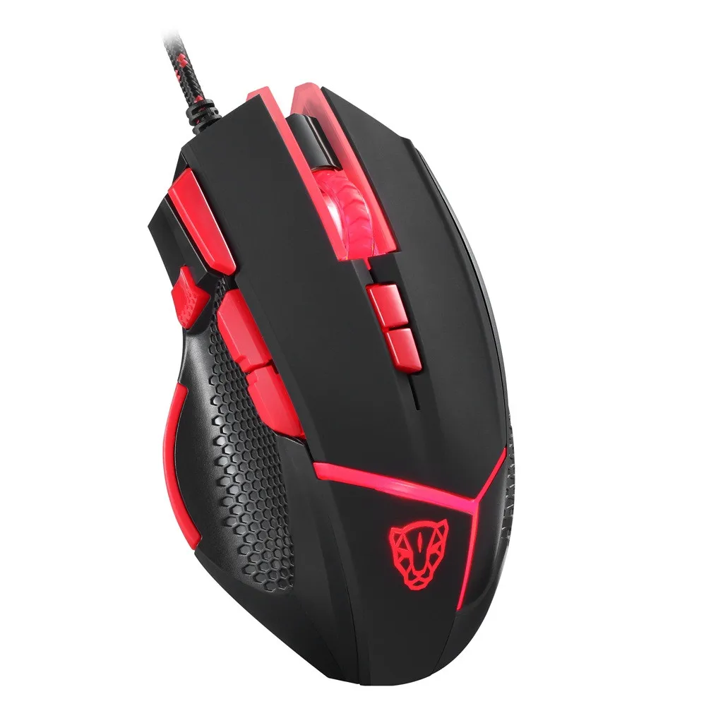 MOTOSPEED V18 4000 DPI 9 Кнопок Проводная программируемая игровая мышь оптическая Прямая