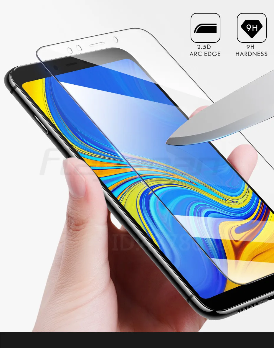 3 шт. закаленное Стекло для samsung Galaxy A20 A30 A40 A70 A50 A20E Экран защитная пленка 9H 2.5D Стекло на samsung J4 J6 плюс A7 A9