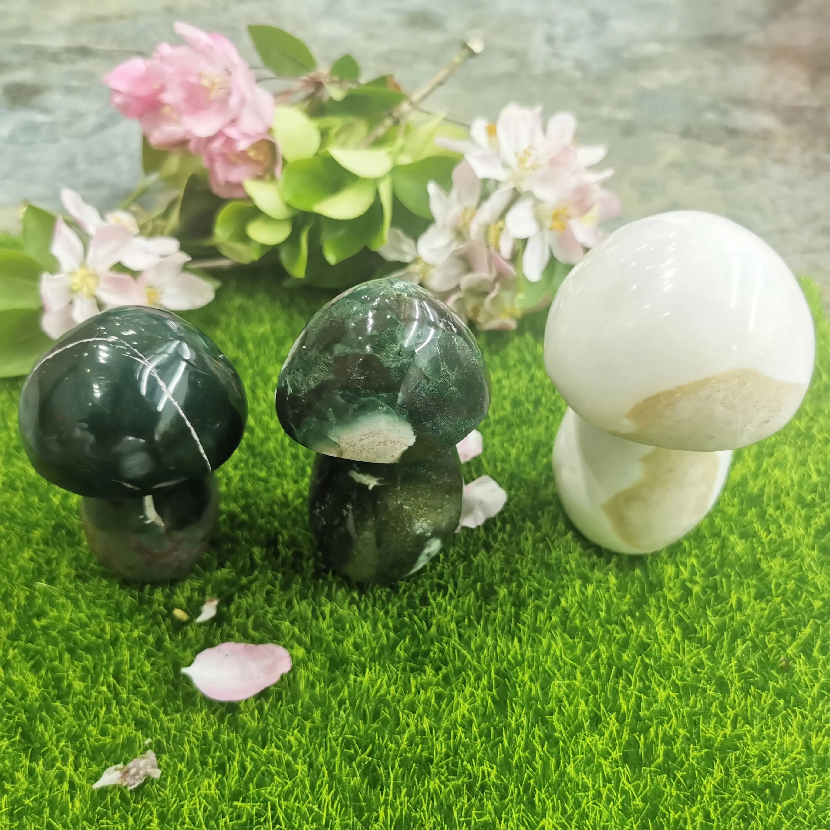 

Горячее надувательство океан яшма грибной орнамент исцеления кристальных камней, украшение для домашнего декора