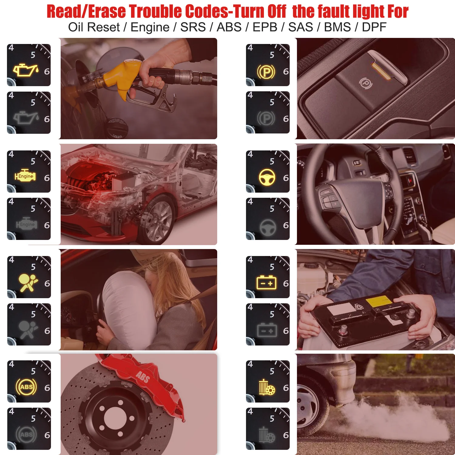 Сканер Autel MaxiCheck Pro для ABS тормоза автоматический диагностический инструмент OBD2